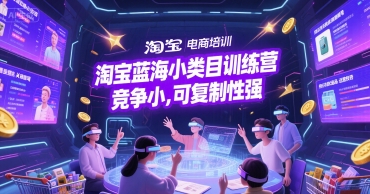 淘宝蓝海小类目训练营， 竞争小，可复制性强-副业资源网
