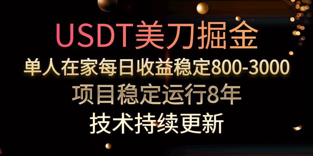 （15527期）USDT美刀掘金，单人每日收益800-3000，稳定运行8年-副业资源网