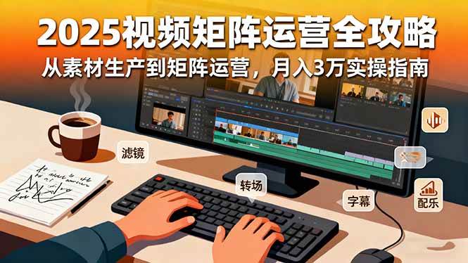 (16333期)2025短视频矩阵运营全攻略:从素材生产到矩阵运营,月入3万实操指南-副业资源网