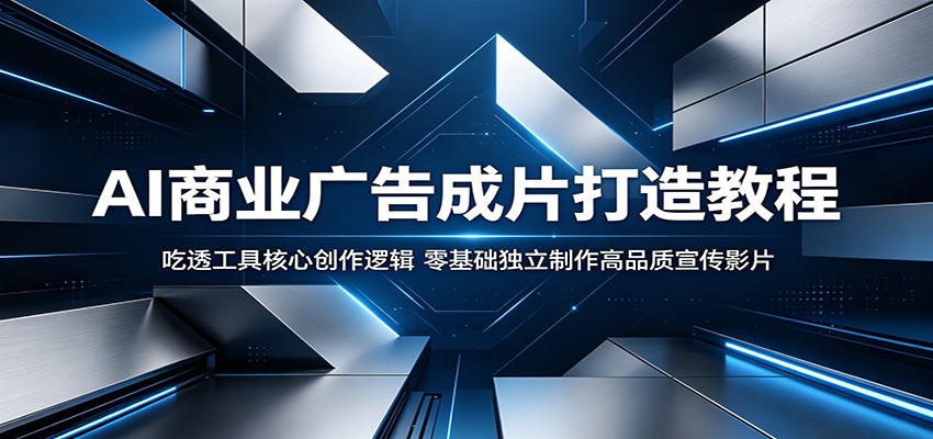 AI商业广告成片打造教程:吃透工具核心创作逻辑,零基础独立制作高品质宣传影片-副业资源网