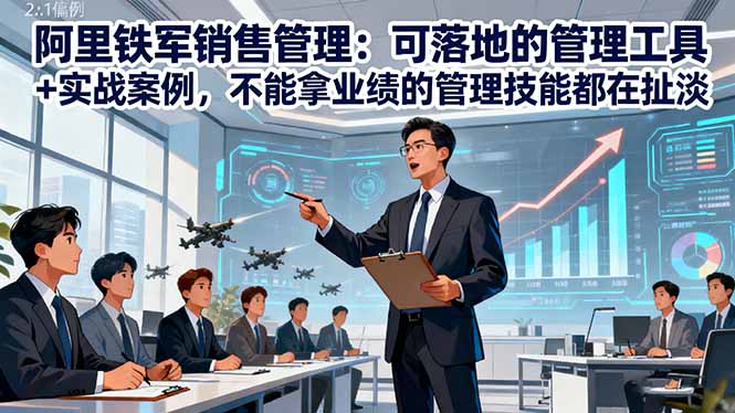 阿里铁军销售管理:可落地的管理工具+实战案例,不能拿业绩的管理都在扯淡-副业资源网