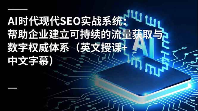 (16760期)AI时代现代SEO实战系统:帮助企业建立可持续的流量获取与数字权威体系(英文授课+中文字幕)-副业资源网