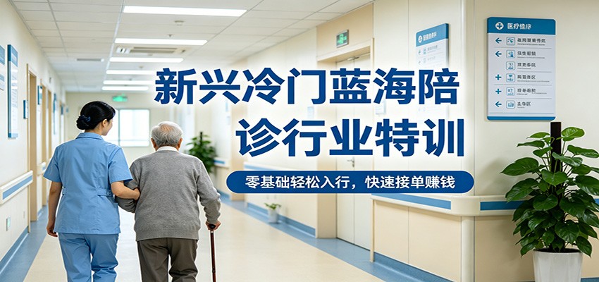 新兴冷门蓝海陪诊行业特训，零基础轻松入行，快速接单赚钱-副业资源网