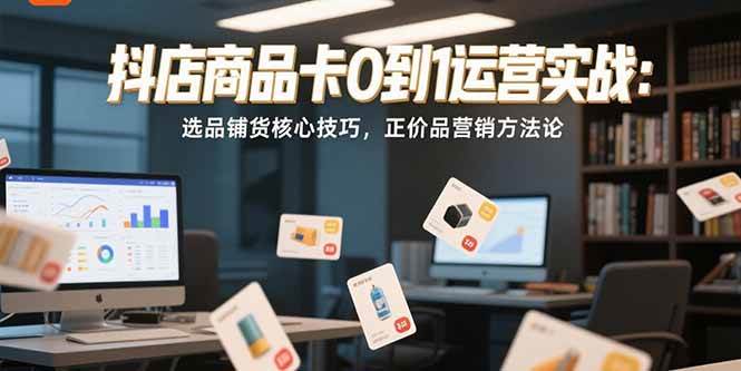 （15329期）抖店商品卡0到1运营实战：选品铺货核心技巧，正价品营销方法论-副业资源网