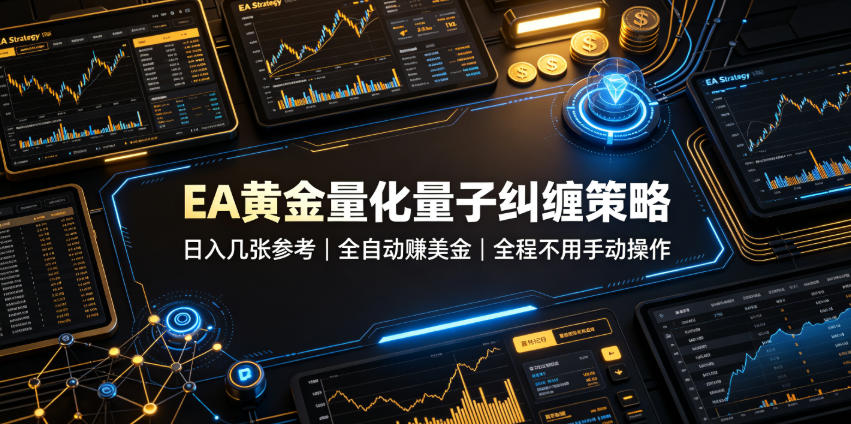 EA黄金量化量子纠缠策略,日入几张,全自动賺美金,全程不用手动操作!【揭秘】-副业资源网