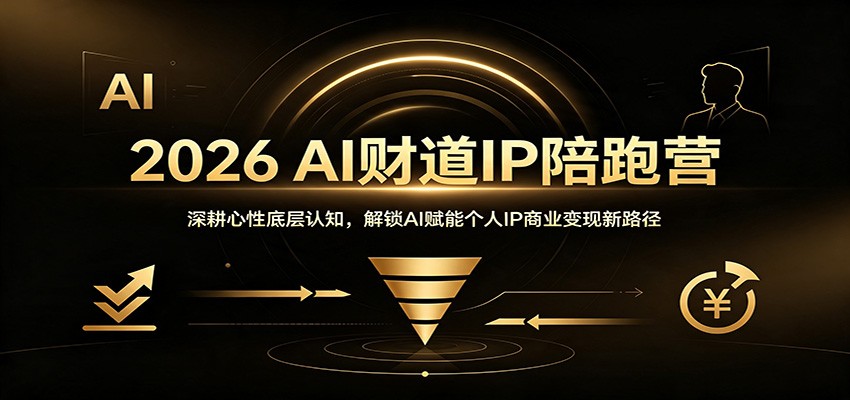 2026 AI财道IP陪跑营：深耕心性底层认知，解锁AI赋能个人IP商业变现新路径-副业资源网