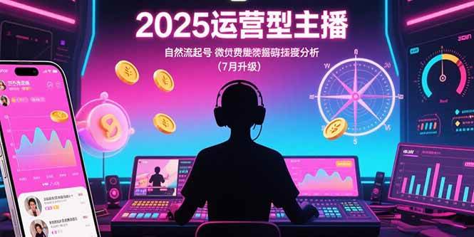 （15508期）2025运营型主播：自然流起号，微付费投放技巧，罗盘数据深度解析(7月更新)-副业资源网