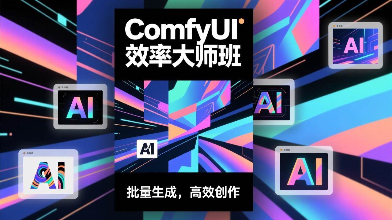 （17107期）ComfyUI效率大师班：工作流搭建，批量生成，将个人AI出图效率提升5-10倍，月接单收入1-3万-副业资源网