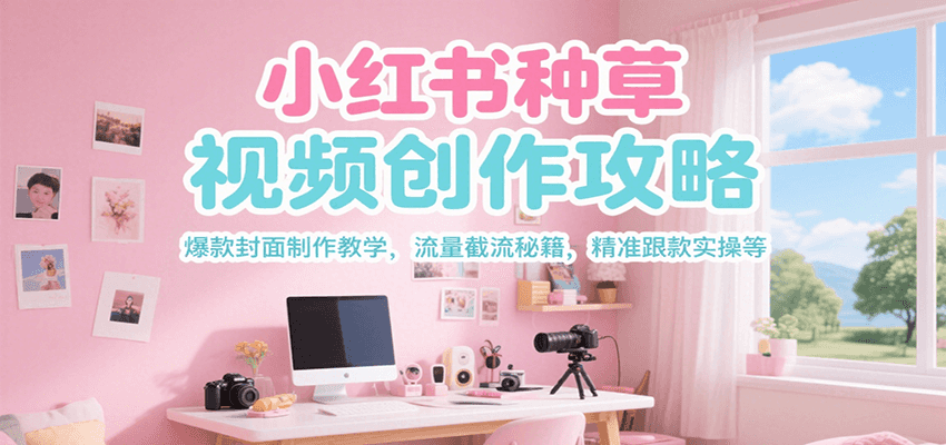 小红书种草视频创作攻略，爆款封面制作教学 ，流量截流秘籍 ，精准跟款实操等-副业资源网