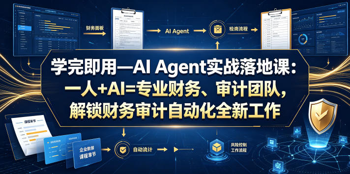 学完即用—AI Agent实战落地课：一人+AI=专业财务、审计团队，解锁财务审计自动化全新工作模式（更新0924）-副业资源网
