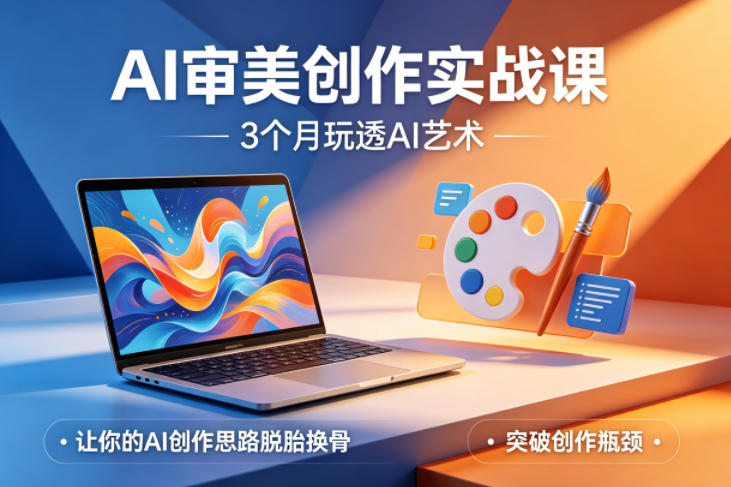 AI审美创作实战课，3个月玩透AI艺术，让你的AI创作思路脱胎换骨，突破创作瓶颈（更新0617）-副业资源网