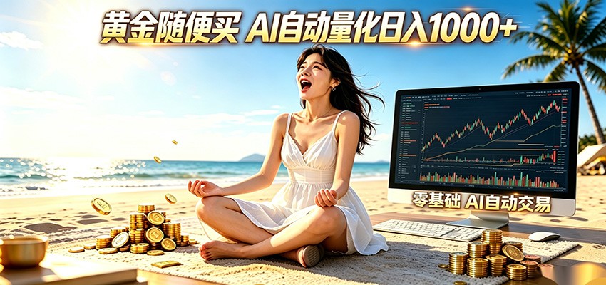 黄金随便买？AI自动外汇量化交易 在家当皇帝 日入1000+-副业资源网