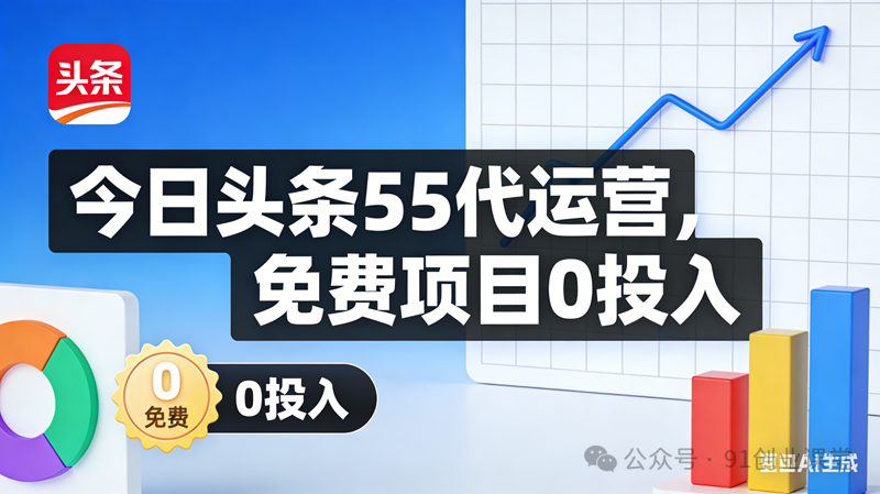 今日头条55代运营【社群免费项目】免.费.项.目,0投入，全新躺.zhuan模式-副业资源网
