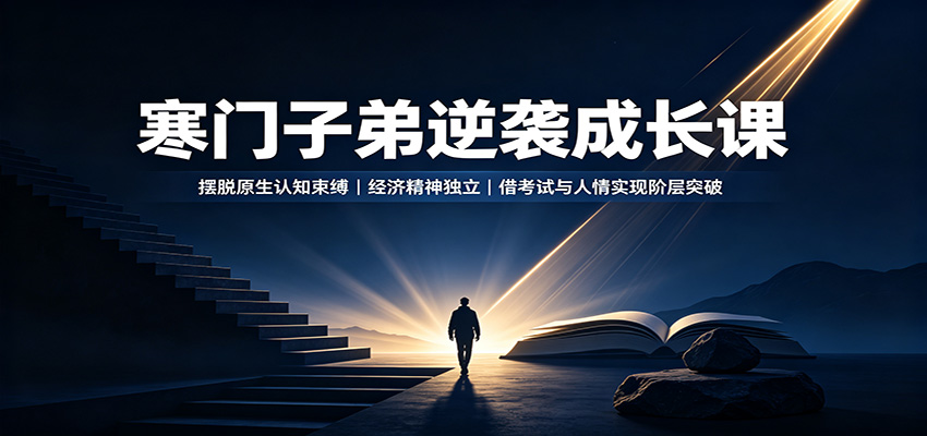 寒门子弟逆袭成长课：摆脱原生认知束缚，经济精神独立，借考试与人情实现阶层突破-副业资源网
