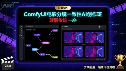 ComfyUI电影分镜一致性AI创作班，前沿技术，颠覆传统-副业资源网