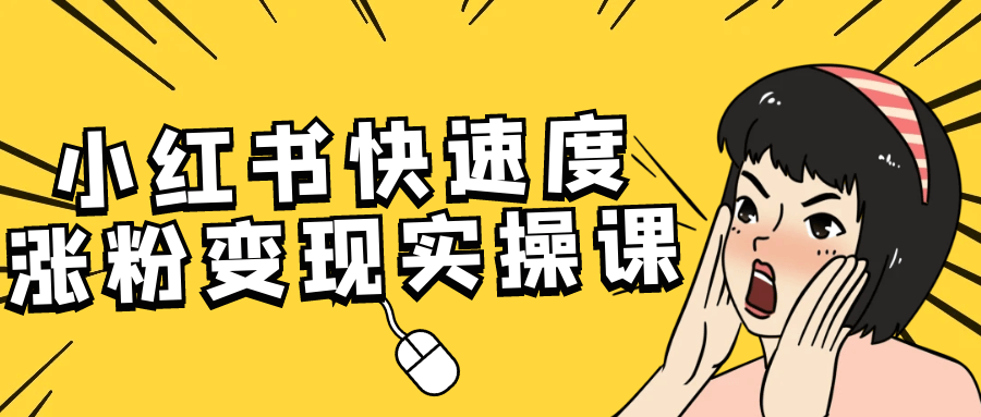 小红书快速度涨粉变现实操课-副业资源网