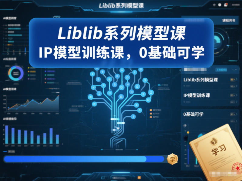 Liblib系列模型课，IP模型训练课，0基础可学-副业资源网
