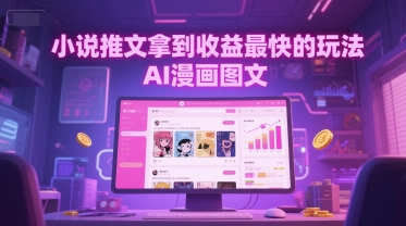 小说推文拿到收益最快的玩法，AI漫画图文-副业资源网