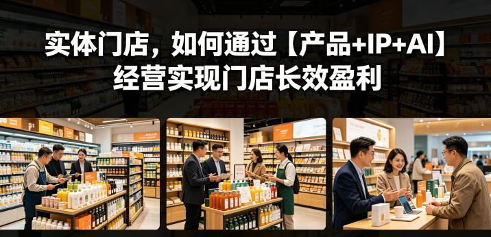 实体门店，如何通过【产品+IP+AI】经营实现门店长效盈利-副业资源网