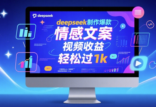deepseek制作爆款 情感文案 视频收益 轻松过1k-副业资源网