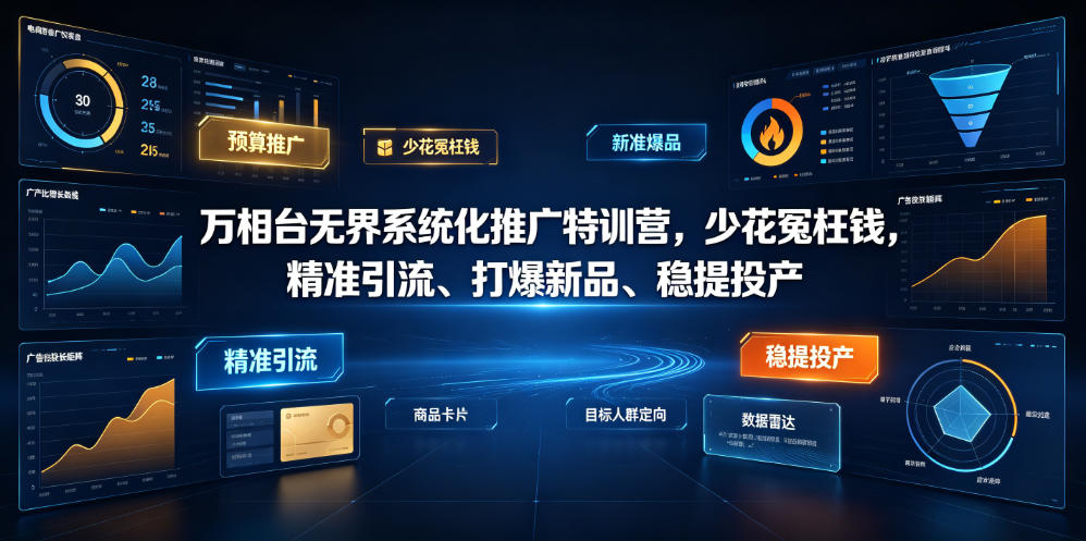 万相台无界系统化推广特训营VI0.0，少花冤枉钱，精准引流、打爆新品、稳提投产（全程录音+字幕）-副业资源网