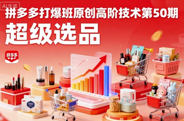 拼多多打爆班原创高阶技术第50期，超级选品-副业资源网