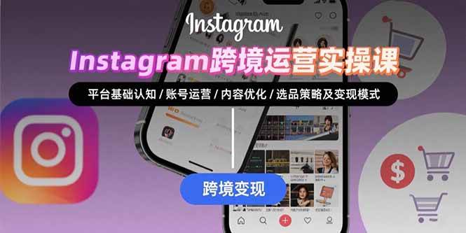 （15644期）Instagram跨境运营实战：平台认知/账号运营/内容优化/选品策略及变现模式-副业资源网