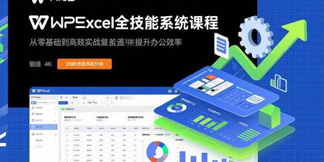 （15873期）WPS Excel全技能系统课程：从零基础到高阶实战全覆盖，全面提升办公效率-副业资源网