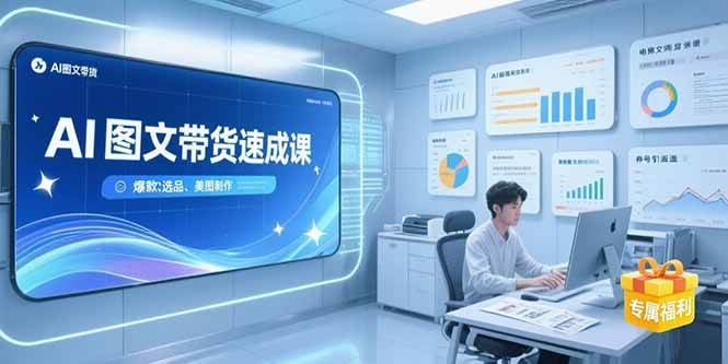 （15416期）AI图文带货速成课，养号引流秘籍，爆款选品策略，美图制作全流程-副业资源网