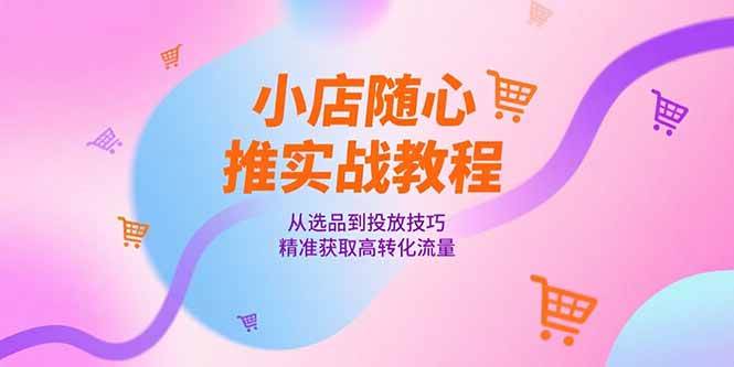 （15205期）小店随心推实战教程，从选品到投放技巧，精准获取高转化流量-副业资源网