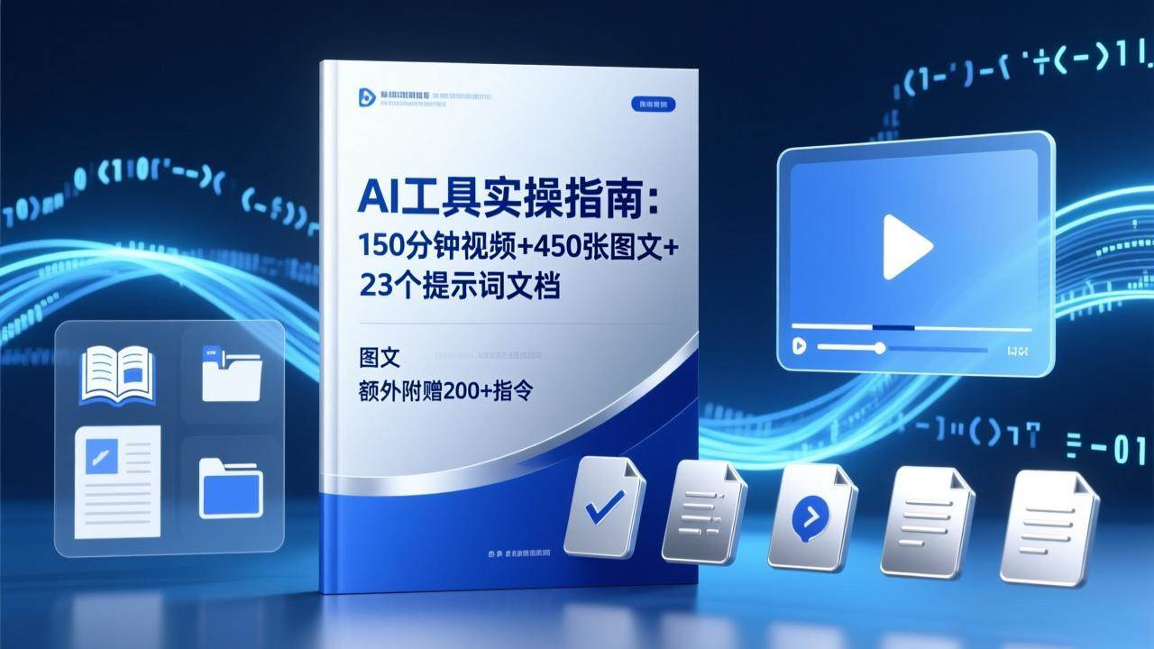 （17504期）AI工具实操指南：150分钟视频+450张图文+23个提示词文档，额外附赠200+指令-副业资源网