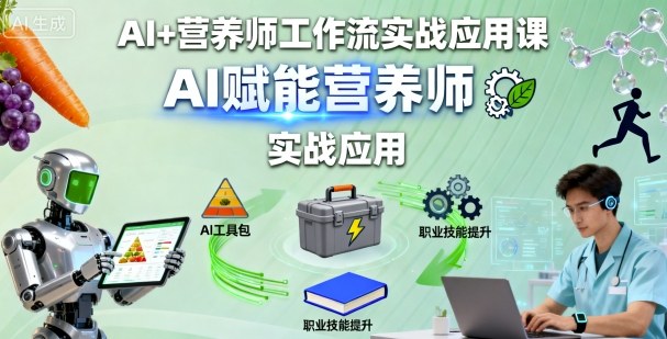 AI+营养师工作流实战应用课，AI赋能营养师-副业资源网