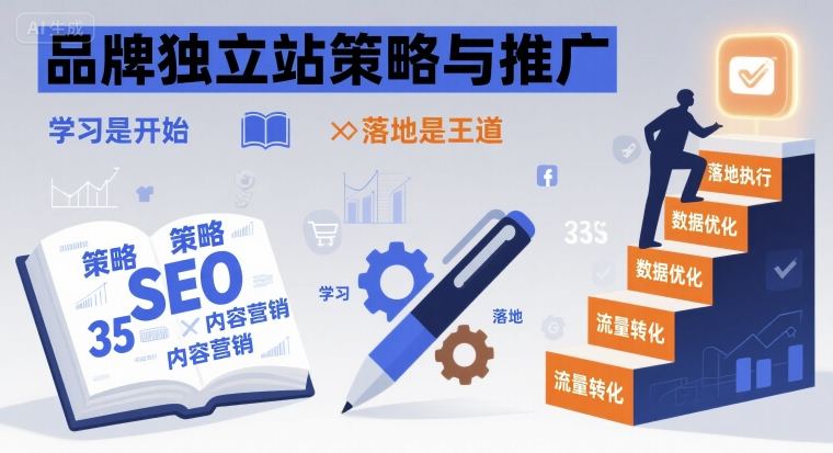 品牌独立站策略与推广，学习是开始，落地是王道-副业资源网