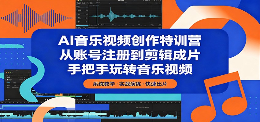 AI音乐视频创作特训营：从账号注册到剪辑成片，手把手玩转音乐视频-副业资源网
