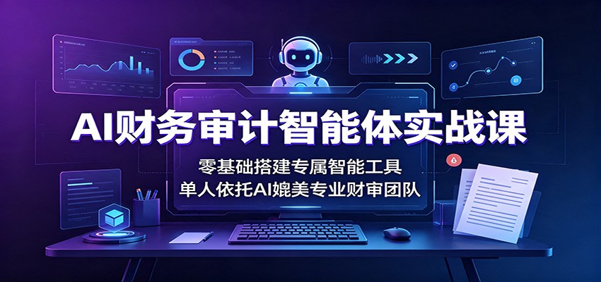 AI财务审计智能体实战课:零基础搭建专属智能工具,单人依托AI媲美专业财审团队-副业资源网