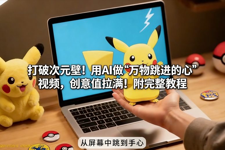 打破次元壁！用AI做【万物跳进手心】视频，创意值拉满！附完整教程-副业资源网