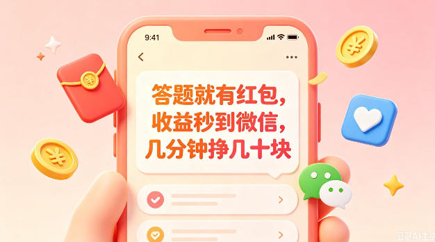 答题就有红包，收益秒到微信，几分钟挣几十块，学生党上班族宝妈都可以玩【揭秘】-副业资源网