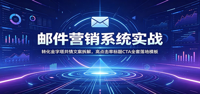邮件营销系统实战：转化金字塔共情文案拆解，高点击率标题CTA全套落地模板-副业资源网