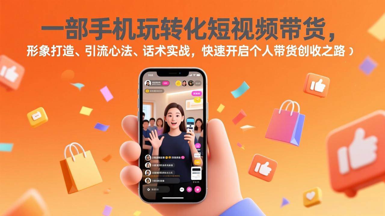 （17356期）一部手机玩转化短视频带货，形象打造、引流心法、话术实战，快速开启个人带货创收之路-副业资源网