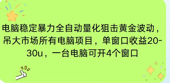 （16737期）电脑EA策略挂机项目单窗口收益20-30u，单电脑可挂5-10个窗口收益稳健4位数-副业资源网