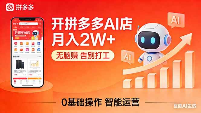 （17947期）开一家拼多多AI店，月入2W+，无脑赚，告别打工，附SOP手册-副业资源网