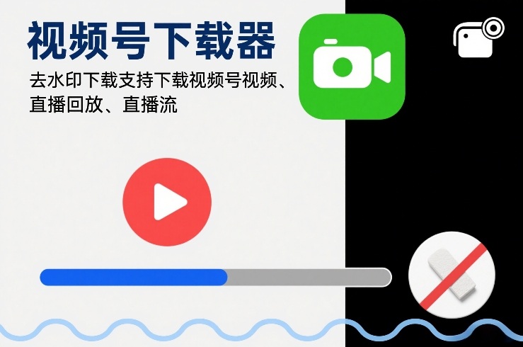 视频号下载器，去水印下载，支持下载视频号视频、直播回放、直播流-副业资源网