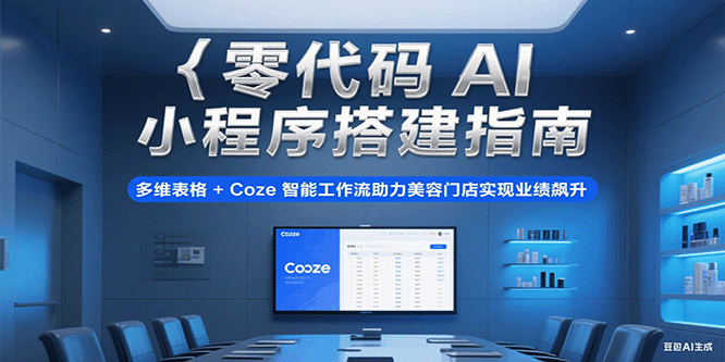零代码AI小程序搭建指南，多维表格+Coze智能工作流助力美容门店实现业绩飙升-副业资源网