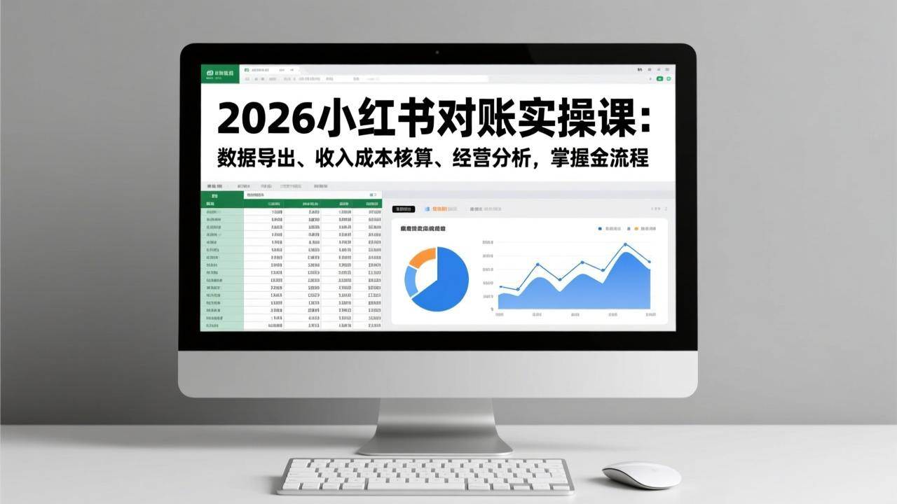 （17071期）2026小红书对账实操课：数据导出、收入成本核算、经营分析，掌握全流程-副业资源网