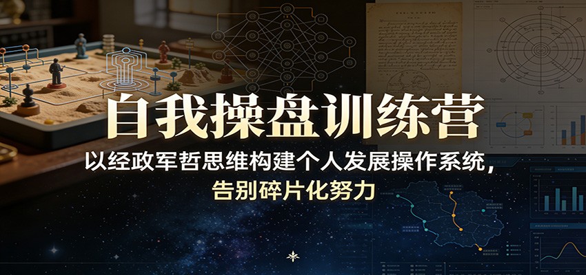 自我操盘训练营：以经政军哲思维构建个人发展操作系统，告别碎片化努力-副业资源网