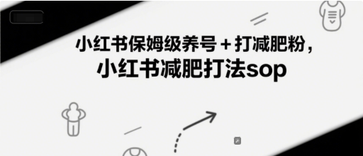 小红书保姆级养号+打减肥粉，小红书减肥打法sop-副业资源网