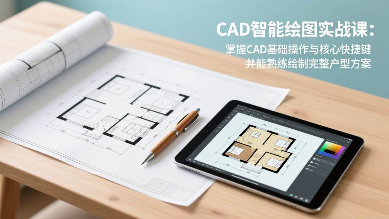 （17348期）CAD智能绘图实战课：掌握CAD基础操作与核心快捷键，并能熟练绘制完整户型方案-副业资源网