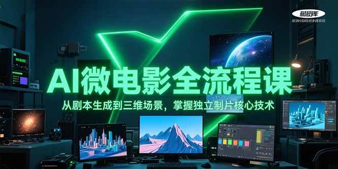 AI微电影全流程课，从剧本生成到三维场景，掌握独立制片核心技术-副业资源网