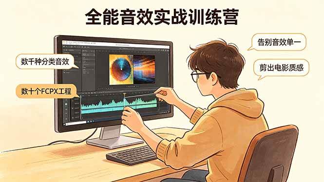 （18287期）全能音效实战训练营：数千种分类音效+数十个FCPX工程，告别音效单一，剪出电影质感-副业资源网