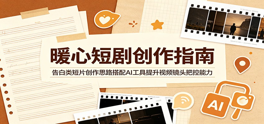 暖心短剧创作指南:告白类短片创作思路搭配AI工具提升视频镜头把控能力-副业资源网